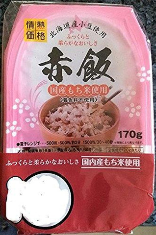 Instant Sekihan(sticky rice steamed with adzuki beans), Japanese traditional rice 6oz, pack of 1